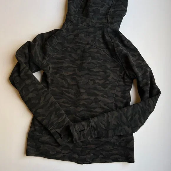 Lululemon Scuba Hoodie Sequoia Deep Coal Camo Pattern 6 Black - Picture 6 of 6